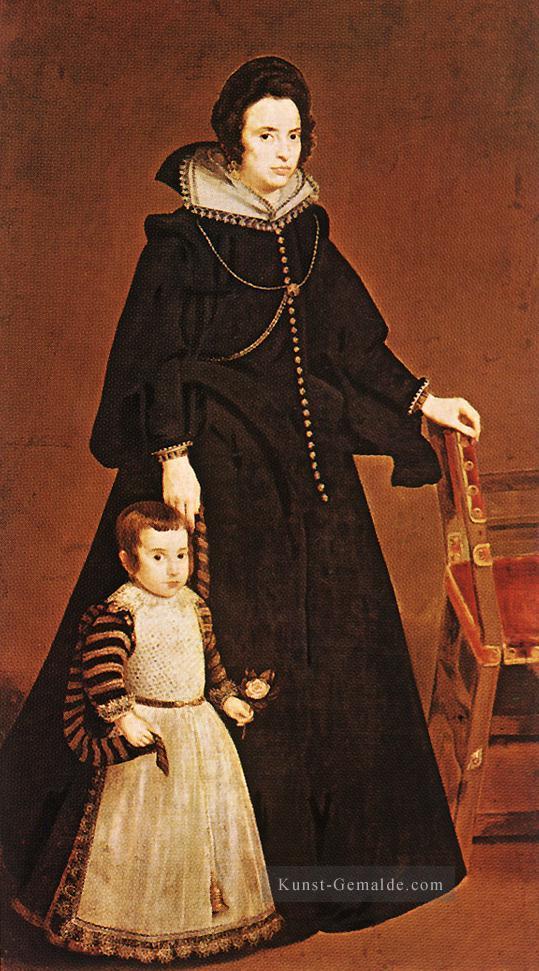 Dona Antonia de Ipenarrieta y Galdos und ihr Sohn Luis Porträt Diego Velázquez Ölgemälde